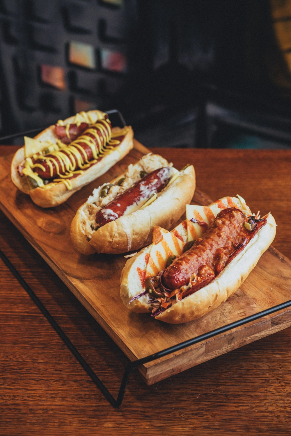 American hot dogs board
